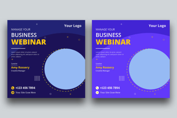 Download Social Media Post for Business Webinar - Media post Collection