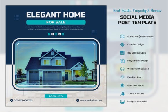 Download Real Estate Social Media Post Template - Media post Collection