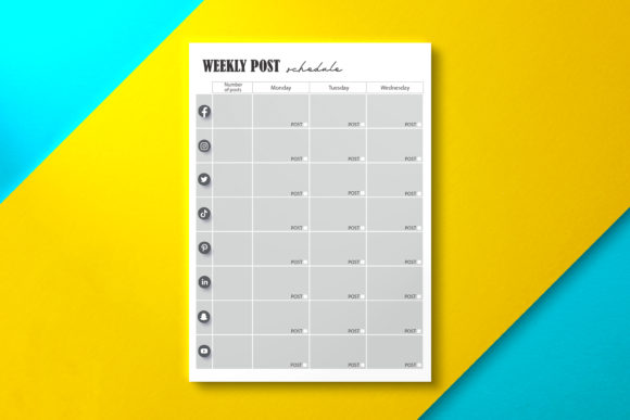 Download Weekly Social Media Post Schedule - Media post Collection
