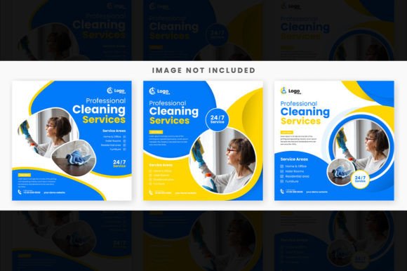 Download Cleaning Service Social Media Post Set - Media post Collection