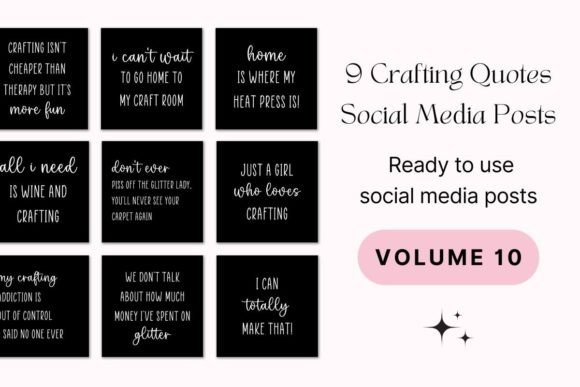 Download 9 Crafting Quotes Social Media Posts - Media post Collection