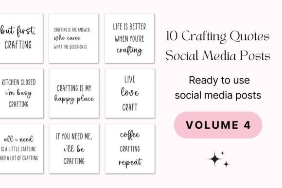 Download 10 Crafting Quotes Social Media Posts - Premium Bundle