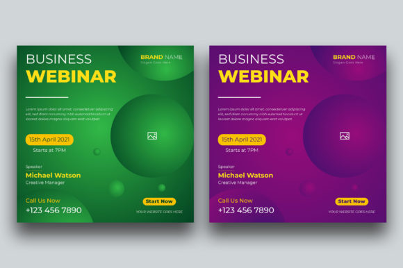 Download Social Media Post for Business Webinar - Media post Collection