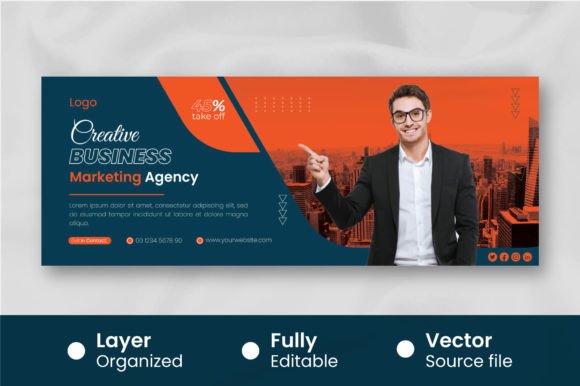 Download Modern Business Cover for Facebook Template - Premium Resources