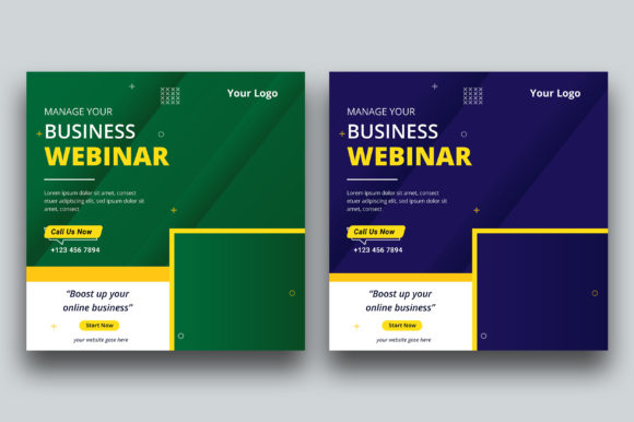 Download Social Media Post for Business Webinar - Media post Collection