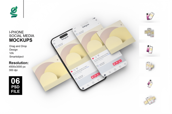 Download I PHONE SOCIAL MEDIA MOCKUPS - Phone Collection